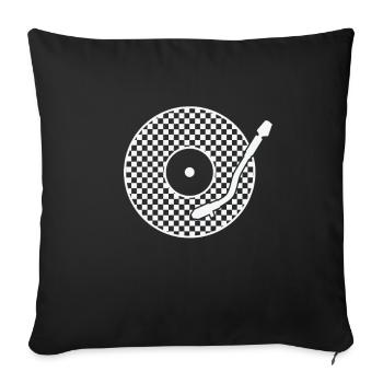 Ska Vinyl Record Jazz Music Style - Sofa pillowcase 17,3'' x 17,3'' (45 x 45 cm) - black - Front