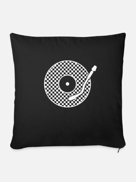 Ska Vinyl Schallplatte Jazz Musikstil - Sofakissenbezug 45 x 45 cm - Schwarz