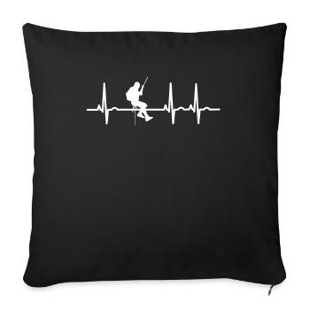 Spéléologie Spéléologie - Housse de coussin décorative 45 x 45 cm - noir - Devant