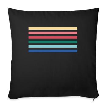 Rainbow - Sofa pillowcase 17,3'' x 17,3'' (45 x 45 cm) - black - Front