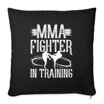 MMA-Kämpfer im Training Mixed Martial Arts - Sofakissenbezug 45 x 45 cm - Schwarz - Vorne