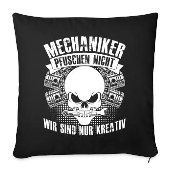 Industriemechaniker Witz Mechaniker - Sofakissenbezug 45 x 45 cm - Schwarz - Vorne
