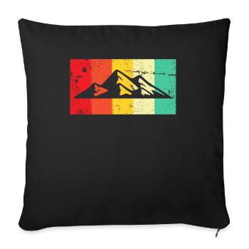 Berg Berge Reto - Sofakissenbezug 45 x 45 cm - Schwarz - Vorne