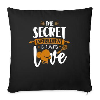 Bake Baking Rolling Pin Whisk The - Sofa pillowcase 17,3'' x 17,3'' (45 x 45 cm) - black - Front