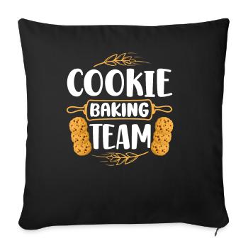 Bake Baking Cookie Team Cookie - Sofa pillowcase 17,3'' x 17,3'' (45 x 45 cm) - black - Front