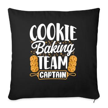 Bake Baking Cookie Team Captain - Sofa pillowcase 17,3'' x 17,3'' (45 x 45 cm) - black - Front