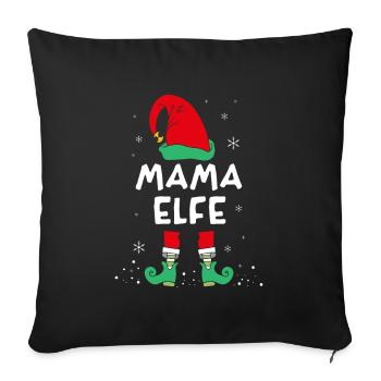 Mama Elf - Sofakissenbezug 45 x 45 cm - Schwarz - Vorne