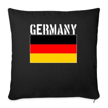 Germany Flag - Sofa pillowcase 17,3'' x 17,3'' (45 x 45 cm) - black - Front