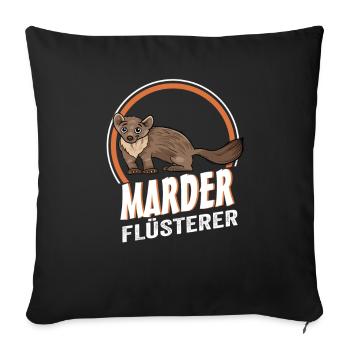 Marder Flüsterer - Sofakissenbezug 45 x 45 cm - Schwarz - Vorne