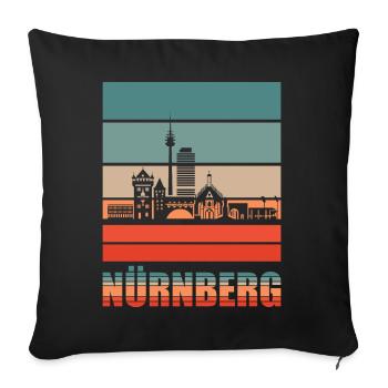 Nürnberg - Sofakissenbezug 45 x 45 cm - Schwarz - Vorne