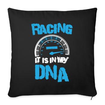 Racing It Is In My DANN Rennsport - Sofakissenbezug 45 x 45 cm - Schwarz - Vorne