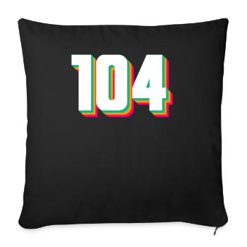 104 - Sofa pillowcase 17,3'' x 17,3'' (45 x 45 cm) - black - Front