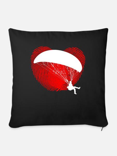 PARAGLIDER - Sofakissenbezug 45 x 45 cm - Schwarz
