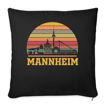 Mannheim - Sofakissenbezug 45 x 45 cm - Schwarz - Vorne