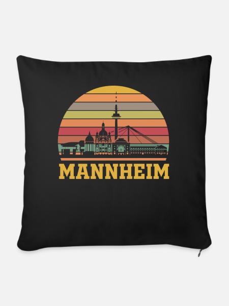 Mannheim - Sofakissenbezug 45 x 45 cm - Schwarz