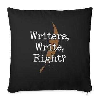 Writing Novel Writer & Published - Sofa pillowcase 17,3'' x 17,3'' (45 x 45 cm) - black - Front