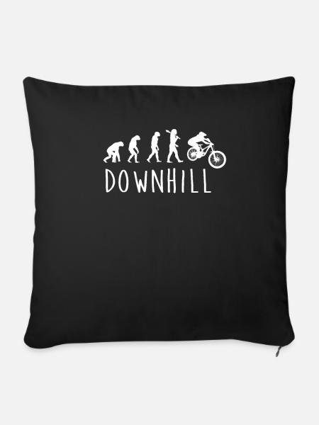 Downhill Evolution - Sofakissenbezug 45 x 45 cm - Schwarz
