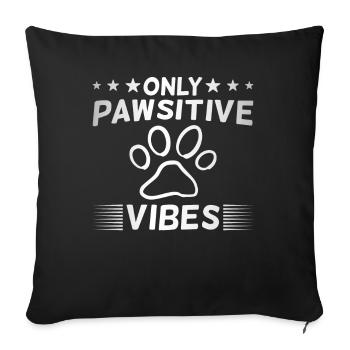 Funny Dog Dog Saying - Sofa pillowcase 17,3'' x 17,3'' (45 x 45 cm) - black - Front