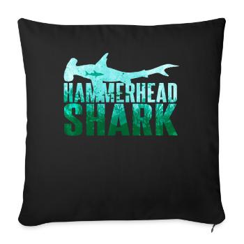 Hammerhead Shark Shark Shark - Sofa pillowcase 17,3'' x 17,3'' (45 x 45 cm) - black - Front