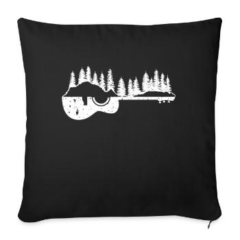 Guitar Nature Mountains Guitarist Guitarists - Sofa pillowcase 17,3'' x 17,3'' (45 x 45 cm) - black - Front
