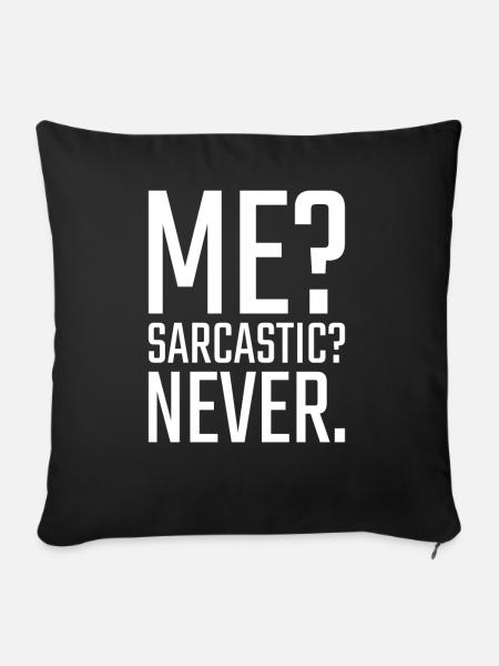 funny quote - Sofakissenbezug 45 x 45 cm - Schwarz