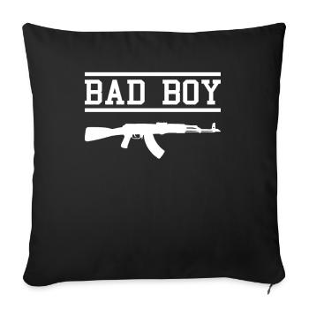 bad boy - Sofa pillowcase 17,3'' x 17,3'' (45 x 45 cm) - black - Front