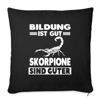 Skorpion - Sofakissenbezug 45 x 45 cm - Schwarz - Vorne