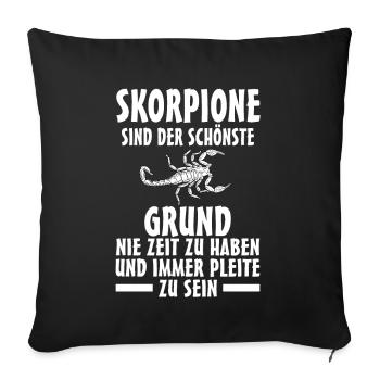 Skorpion - Sofakissenbezug 45 x 45 cm - Schwarz - Vorne
