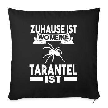 Tarantel - Sofakissenbezug 45 x 45 cm - Schwarz - Vorne