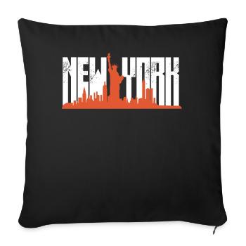 New York - Housse de coussin décorative 45 x 45 cm - noir - Devant