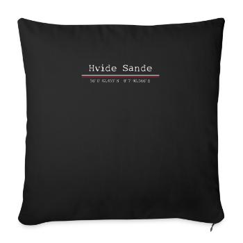 Hvide Sande Copenhagen Denmark Dansk Gift Idea - Sofa pillowcase 17,3'' x 17,3'' (45 x 45 cm) - black - Front