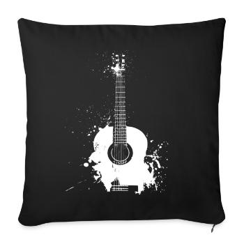 Guitariste Guitariste Guitariste Guitare Vintage - Housse de coussin décorative 45 x 45 cm - noir - Devant