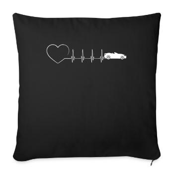 Idée cadeau de Pâques CONVERTIBLE pour mère et père - Housse de coussin décorative 45 x 45 cm - noir - Devant