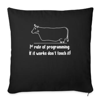 Data Scientist Software Developer Funny - Sofa pillowcase 17,3'' x 17,3'' (45 x 45 cm) - black - Front