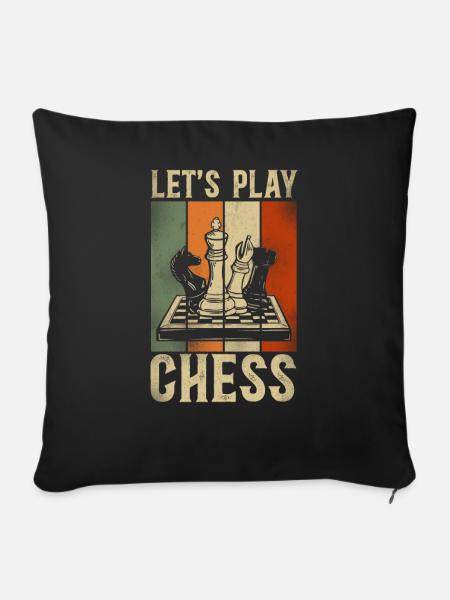 Chess Player Chess Piece Vintage - Sofakissenbezug 45 x 45 cm - Schwarz