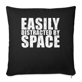 Space - Sofakissenbezug 45 x 45 cm - Schwarz - Vorne