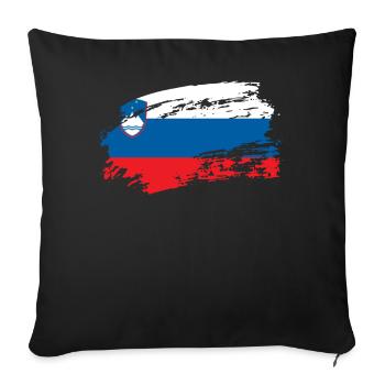 slovénie slovénie - Housse de coussin décorative 45 x 45 cm - noir - Devant