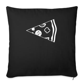 Pizza Pärchen Couple Shirt - Sofakissenbezug 45 x 45 cm - Schwarz - Vorne