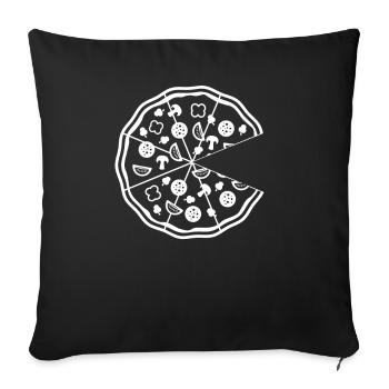 Pizza Pärchen Couple Shirt - Sofakissenbezug 45 x 45 cm - Schwarz - Vorne