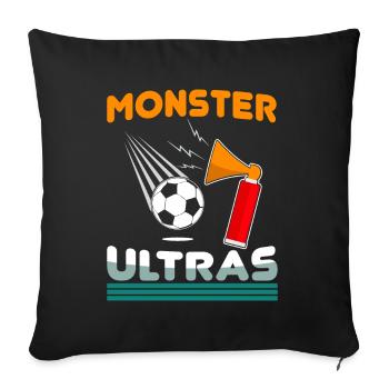 Football Kids - Sofa pillowcase 17,3'' x 17,3'' (45 x 45 cm) - black - Front