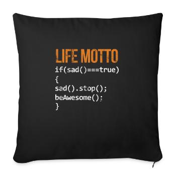 Développeur de logiciels - Housse de coussin décorative 45 x 45 cm - noir - Devant