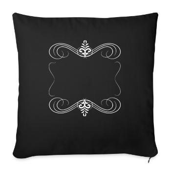 White Elegant Frame Wedding Decoration - Sofa pillowcase 17,3'' x 17,3'' (45 x 45 cm) - black - Front