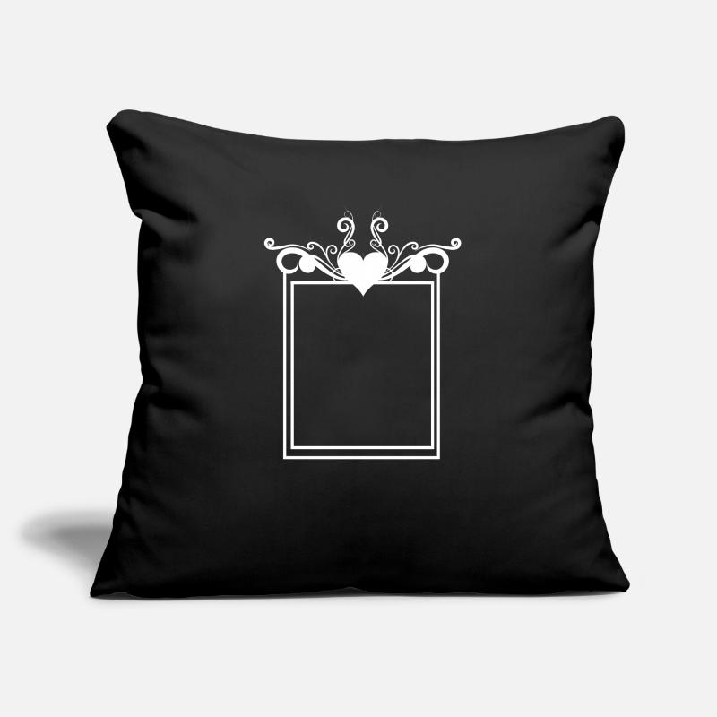 Rectangular frame heart playful line Sofa pillowcase 17,3'' x 17,3'' (45 x 45 cm)