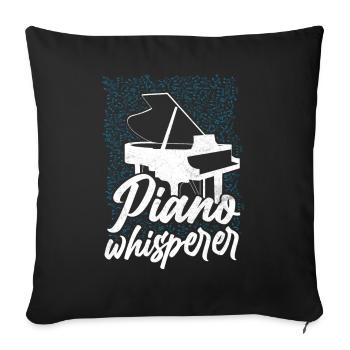 Piano Teacher Pianist Music Notes - Sofa pillowcase 17,3'' x 17,3'' (45 x 45 cm) - black - Front