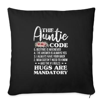 Tante - Housse de coussin décorative 45 x 45 cm - noir - Devant