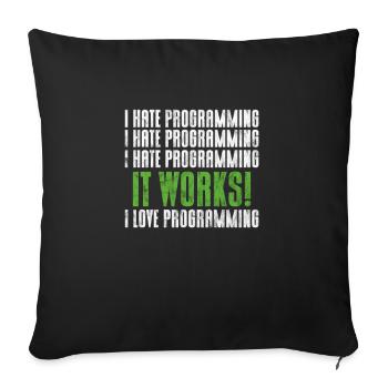 Programmierer - Sofakissenbezug 45 x 45 cm - Schwarz - Vorne