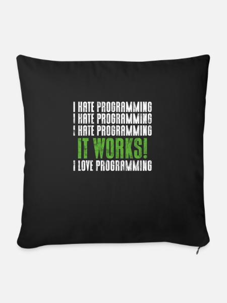 Programmierer - Sofakissenbezug 45 x 45 cm - Schwarz