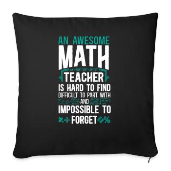 Math Teacher Nerd Student An - Sofa pillowcase 17,3'' x 17,3'' (45 x 45 cm) - black - Front