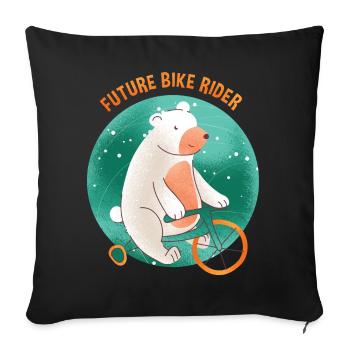 Gift Baby Polar Bear - Sofa pillowcase 17,3'' x 17,3'' (45 x 45 cm) - black - Front