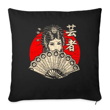 Japan Geisha - Sofakissenbezug 45 x 45 cm - Schwarz - Vorne